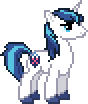 Size: 88x104 | Tagged: artist needed, safe, shining armor, unicorn, g4, animated, blinking, desktop ponies, facing right, gif, horn, male, pixel art, simple background, solo, sprite, stallion, transparent background