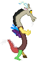 Size: 120x200 | Tagged: artist needed, safe, discord, g4, animated, desktop ponies, facing right, pixel art, simple background, skating, solo, sprite, transparent background
