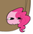 Size: 517x534 | Tagged: safe, artist:the---robbie72, pinkie pie, earth pony, pony, eye clipping through hair, female, mare, meme, nefarious anglerfish, ponified meme, ponk, simple background, solo, white background