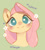 Size: 2899x3226 | Tagged: safe, artist:ponyix, fluttershy, pegasus, pony, blushing, bust, cute, daaaaaaaaaaaw, female, flower, flower in hair, green background, looking at you, mare, nose blush, shyabetes, simple background, smiling, smiling at you, solo, starry eyes, wingding eyes, yay