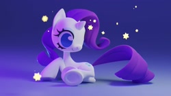 Size: 1920x1080 | Tagged: safe, artist:embla froberg, rarity, pony, unicorn, g4, 3d, female, horn, lying down, mare, prone, solo