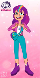 Size: 989x1920 | Tagged: safe, artist:jenna56, sunny starscout, human, equestria girls, g4, g5, clothes, equestria girls-ified, female, g5 to equestria girls, g5 to g4, generation leap, mane stripe sunny, shoes