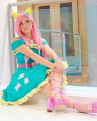 Size: 1080x1349 | Tagged: safe, artist:gianaxrose, fluttershy, human, g4, clothes, cosplay, costume, female, irl, irl human, photo, solo