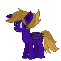Size: 320x320 | Tagged: safe, artist:sp3ctrum-ii, oc, oc only, oc:wing front, bat pony, animated, bat pony oc, commission, eeee, gif, simple background, solo, squee, transparent background