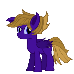 Size: 320x320 | Tagged: safe, artist:sp3ctrum-ii, oc, oc only, oc:wing front, pegasus, pony, animated, commission, gif, solo, squee