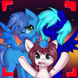 Size: 3000x3000 | Tagged: safe, artist:kristina, oc, earth pony, pegasus, pony, unicorn, commission, horn, ych result