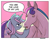 Size: 1492x1158 | Tagged: safe, artist:balileart, bon bon, lyra heartstrings, sweetie drops, earth pony, horse, pony, unicorn, bedroom eyes, dialogue, duo, duo female, female, gradient background, hoers, hoof on chin, horn, lesbian, looking at each other, looking at someone, ship:lyrabon, shipping, sparkles, speech bubble