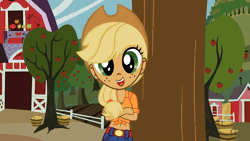 Size: 1280x720 | Tagged: safe, artist:skill:draw, applejack, human, g4, 2014, animated, applelicious, artifact, butt bump, female, hips, humanized, looking at you, meme, old art, old video, solo, sound, sweet apple acres, twilightlicious, webm, youtube, youtube link, youtube source, youtube video