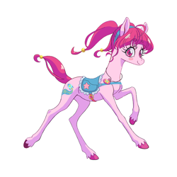 Size: 900x900 | Tagged: artist needed, safe, oc, oc only, earth pony, pink coat, simple background, solo, thin, white background