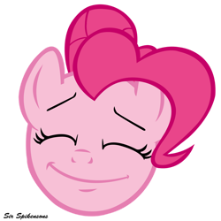 Size: 900x900 | Tagged: safe, artist:sirspikensons, pinkie pie, earth pony, pony, g4, mmmystery on the friendship express, bust, eyes closed, female, mare, simple background, solo, transparent background, vector
