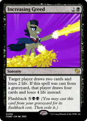 Size: 375x523 | Tagged: safe, edit, filthy rich, earth pony, do princesses dream of magic sheep, g4, bits, ccg, magic the gathering, necktie, trading card, trading card edit, trading card game