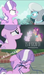 Size: 736x1309 | Tagged: safe, edit, edited screencap, screencap, diamond tiara, silver spoon, spoiled rich, earth pony, pony, crusaders of the lost mark, g4, season 5, female, filly, foal, mare, mother and child, mother and daughter, the pony i want to be