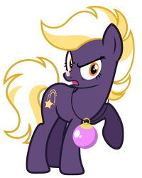 Size: 4723x5917 | Tagged: safe, artist:estories, oc, oc only, oc:wildheart, earth pony, pony, g4, absurd resolution, christmas ball, female, floppy ears, mare, simple background, solo, transparent background, vector