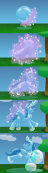 Size: 1750x6250 | Tagged: safe, artist:bladedragoon7575, oc, oc only, alicorn, object pony, original species, pony, alicorn oc, bubble, bubble pony, high res, horn, jewelry, magic, ponified, regalia, transformation, transformation sequence, wings