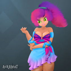 Size: 2048x2048 | Tagged: safe, artist:aorabeat, misty brightdawn, human, anthro, g5, breasts, busty misty brightdawn, clothes, female, humanized, rebirth misty, solo
