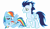 Size: 3812x2235 | Tagged: safe, rainbow dash, soarin', oc, oc:ragtag, oc:shooting star, pegasus, pony, g4, baby, baby pony, female, filly, foal, male, mare, offspring, parent:rainbow dash, parent:soarin', parents:soarindash, ship:soarindash, shipping, siblings, simple background, stallion, straight, transparent background, twins