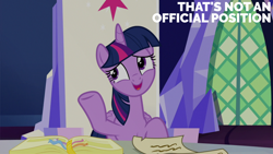 Size: 2000x1125 | Tagged: safe, edit, edited screencap, editor:quoterific, screencap, twilight sparkle, g4, not asking for trouble, solo