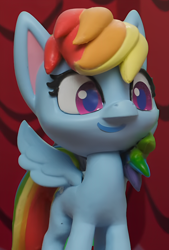 Size: 1150x1704 | Tagged: safe, screencap, rainbow dash, pegasus, pony, fashion failure, g4, g4.5, my little pony: stop motion short, cropped, cute, smiling, solo