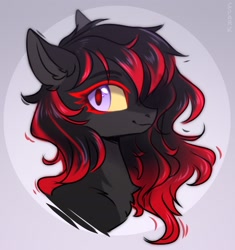 Size: 2180x2320 | Tagged: safe, artist:sparkling_light, oc, oc only, earth pony, pony, abstract background, bust, countershading, female, mare, solo
