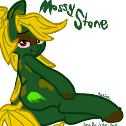 Size: 1280x1280 | Tagged: safe, artist:shell spin, artist:stellar-ponies, oc, oc only, oc:mossy stone, simple background, solo, transparent background