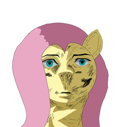 Size: 2048x2048 | Tagged: safe, artist:anythingpony, fluttershy, g4, high res, meme, png, reference, simple background, solo, thousand yard stare, transparent background
