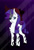 Size: 1300x1900 | Tagged: safe, artist:vesper, rarity, oc, oc only, oc:rarity "vanity", cyborg, g4, alternate design, alternate timeline, alternate universe, hat, heterochromia, metal, prosthetic horn, prosthetics, solo, sun hat, tattoo, tribal tattoo