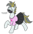 Size: 1334x1372 | Tagged: safe, artist:moonatik, oc, oc only, oc:circuit breaker, earth pony, pony, clothes, crossdressing, earth pony oc, face mask, femboy, male, mask, raised hoof, shirt, simple background, skirt, solo, stallion, transparent background