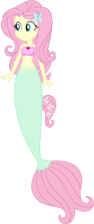 Size: 905x2152 | Tagged: safe, artist:invisibleink, artist:tylerajohnson352, fluttershy, mermaid, equestria girls, g4, bare shoulders, fish tail, mermaid tail, mermaidized, mershy, simple background, sleeveless, solo, species swap, strapless, tail, transparent background