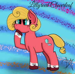 Size: 4096x4034 | Tagged: safe, artist:dawkinsdalmatian, oc, oc:lillyreed cloverleaf, earth pony, pony, g5, coat markings, female, filly, foal, gradient background, offspring, parent:phyllis cloverleaf, parent:sprout cloverleaf, parents:phyllisprout, product of incest, socks (coat markings), solo, unshorn fetlocks