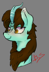 Size: 749x1090 | Tagged: safe, artist:smushybroner, oc, oc:smushy, kirin, bust, solo