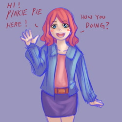 Size: 600x600 | Tagged: safe, artist:ninjaham, pinkie pie, human, g4, humanized