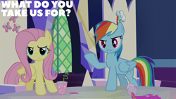 Size: 2000x1125 | Tagged: safe, edit, edited screencap, editor:quoterific, screencap, fluttershy, rainbow dash, g4, what about discord?, cutie map, twilight's castle