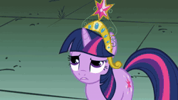 Size: 1920x1080 | Tagged: safe, ai assisted, ai content, artist:bgm, edit, edited screencap, screencap, princess celestia, twilight sparkle, alicorn, pony, unicorn, friendship is magic, g4, animated, big crown thingy, castle of the royal pony sisters, do you like bananas?, element of magic, jewelry, regalia, sound, this will end in a trip to the moon, unicorn twilight, webm