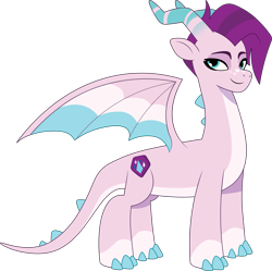 Size: 2173x2165 | Tagged: safe, artist:prixy05, jade (g5), dragon, g5, my little pony: tell your tale, countershading, dragoness, female, simple background, solo, transparent background, vector