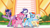 Size: 2400x1350 | Tagged: safe, artist:prixy05, fluttershy, pinkie pie, rainbow dash, rarity, twilight sparkle, alicorn, earth pony, pegasus, pony, unicorn, g4, g5, my little pony: tell your tale, queens for a day, background pony applejack, character swap, female, g4 to g5, generation leap, horn, mare, twilight sparkle (alicorn)