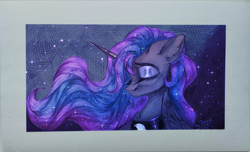 Size: 4000x2433 | Tagged: safe, artist:jsunlight, princess luna, alicorn, pony, g4, solo, traditional art