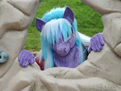 Size: 4000x3000 | Tagged: safe, artist:essorille, artist:whirlytail, cloudchaser, anthro, g4, bust, fursuit, irl, outdoors, photo, ponysuit, portrait