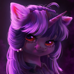 Size: 2000x2000 | Tagged: safe, artist:unt3n, oc, pony, unicorn, horn, pearl, solo