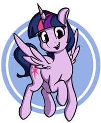 Size: 1022x1244 | Tagged: safe, artist:andelai, twilight sparkle, alicorn, pony, simple background, smiling, solo, twilight sparkle (alicorn)