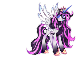 Size: 960x719 | Tagged: safe, artist:natures_love, oc, oc only, alicorn, pony, alicorn oc, concave belly, female, horn, mare, simple background, slender, solo, thin, transparent background, wings