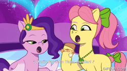 Size: 600x338 | Tagged: safe, screencap, pipp petals, posey bloom, earth pony, pegasus, pony, g5, my little pony: tell your tale, p + p = bffs, leak, spoiler:g5, spoiler:my little pony: tell your tale, spoiler:tyts02e13, animated, gif, turkish