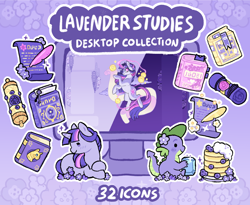 Size: 1242x1016 | Tagged: safe, artist:gorjee-art, spike, twilight sparkle, dragon, pony, unicorn, g4, book, female, flower, flower in hair, food, gradient background, horn, lying down, male, mare, pancakes, prone, quill, scroll, text, unicorn twilight