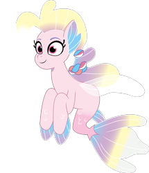 Size: 1513x1763 | Tagged: safe, artist:prixy05, destiny (g5), seapony (g4), g5, my little pony: tell your tale, the blockywockys, spoiler:g5, spoiler:my little pony: tell your tale, spoiler:tyts02e00, bioluminescent, dorsal fin, female, fin, fin wings, fins, fish tail, floppy ears, flowing mane, flowing tail, open mouth, scales, simple background, solo, swimming, tail, that was fast, transparent background, vector, wings
