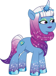 Size: 970x1316 | Tagged: safe, artist:prixy05, stardance, auroricorn, pony, g5, my little pony: tell your tale, the blockywockys, spoiler:g5, spoiler:my little pony: tell your tale, spoiler:tyts02e00, female, long mane, mare, simple background, solo, transparent background, vector