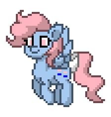 Size: 224x236 | Tagged: safe, wind whistler, pegasus, pony, pony town, g1, g4, animated, bow, female, flying, g1 to g4, generation leap, gif, pixel art, simple background, smiling, solo, spread wings, tail, tail bow, transparent background, wings