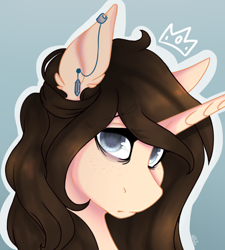Size: 900x1000 | Tagged: safe, artist:pixelberrry, pony, unicorn, bust, female, horn, mare, portrait, solo