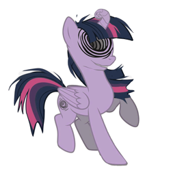 Size: 1280x1280 | Tagged: safe, artist:plinky, edit, vector edit, twilight sparkle, alicorn, pony, g4, alternate universe, body horror, female, horror, junji ito, mare, original art, simple background, solo, spiral, twilight sparkle (alicorn), uzumaki, vector, white background