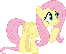 Size: 3641x3000 | Tagged: safe, artist:cloudy glow, fluttershy, pegasus, pony, castle mane-ia, g4, .ai available, female, folded wings, mare, simple background, solo, transparent background, vector, wings