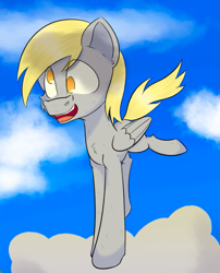 Size: 487x603 | Tagged: safe, artist:cotarsis, derpy hooves, pegasus, pony, g4, sky, solo