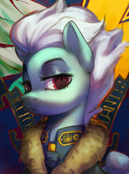 Size: 1560x2100 | Tagged: safe, artist:egil, fleetfoot, pegasus, pony, equestria at war mod, g4, bust, clothes, female, looking at you, mare, portrait, solo, uniform, wonderbolts